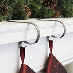 Original MantleClip® Pewter Stocking Holders, 2ct. 5 Original MantleClip® Pewter Stocking Holders, 2ct. -Northlight Decor Store D349576S 2