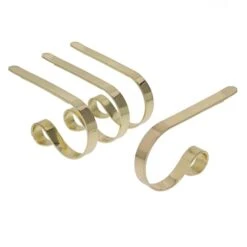 Original MantleClip® Brass Stocking Holders, 4ct.