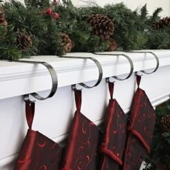 Original MantleClip® Antique Brass Stocking Holders, 4ct. 5 Original MantleClip® Antique Brass Stocking Holders, 4ct. -Northlight Decor Store D349601S 2
