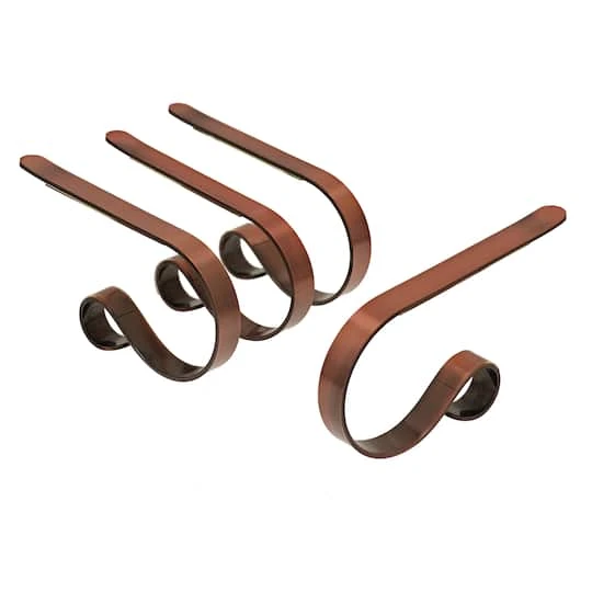 Original MantleClip® Brushed Copper Stocking Holders, 4ct. 1 Original MantleClip® Brushed Copper Stocking Holders, 4ct.