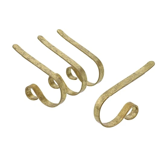 Original MantleClip® Gold Foil Stocking Holders, 4ct. 2 Original MantleClip® Gold Foil Stocking Holders, 4ct. - Image 2