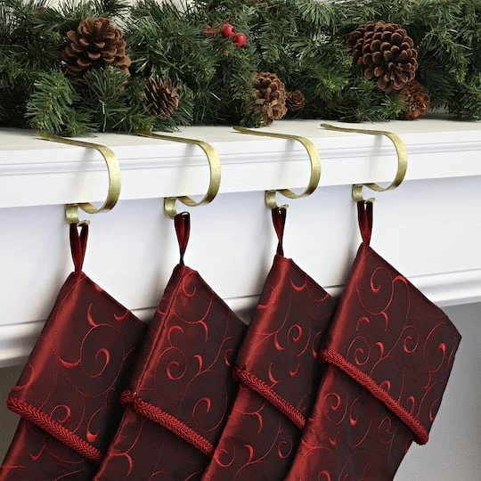 Original MantleClip® Gold Foil Stocking Holders, 4ct. 3 Original MantleClip® Gold Foil Stocking Holders, 4ct. - Image 3