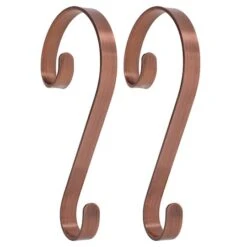 Haute Decor Stocking Scroll® Brushed Copper Stocking Holders, 2ct.