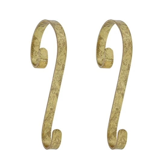 Haute Decor Stocking Scroll® Gold Foil Stocking Holders, 2ct. 2 Haute Decor Stocking Scroll® Gold Foil Stocking Holders, 2ct. - Image 2