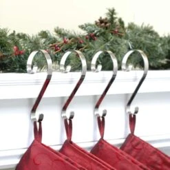 Haute Decor Stocking Scroll® Silver Stocking Holders, 4ct. 5 Haute Decor Stocking Scroll® Silver Stocking Holders, 4ct. -Northlight Decor Store D349641S 2