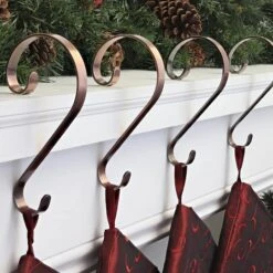 Haute Decor Stocking Scroll® Brushed Copper Stocking Holders, 4ct. 5 Haute Decor Stocking Scroll® Brushed Copper Stocking Holders, 4ct. -Northlight Decor Store D349648S 2