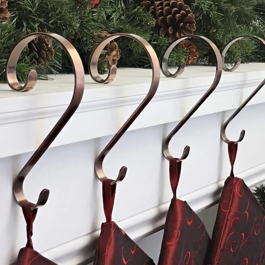 Haute Decor Stocking Scroll® Brushed Copper Stocking Holders, 4ct. 3 Haute Decor Stocking Scroll® Brushed Copper Stocking Holders, 4ct. - Image 3