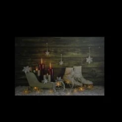 Northlight Christmas Ice Skates & Sleigh LED Lighted Canvas Wall Art -Northlight Decor Store D361878S 2