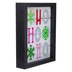 Northlight LED Lighted "HO HO HO" With Snowflakes Christmas Wall Art -Northlight Decor Store D361882S 3