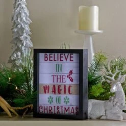 Northlight LED Lighted 'Believe In The Magic Of Christmas' Shadow Box Wall Art 8 Northlight LED Lighted 'Believe In The Magic Of Christmas' Shadow Box Wall Art -Northlight Decor Store D361883S 2