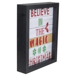 Northlight LED Lighted 'Believe In The Magic Of Christmas' Shadow Box Wall Art 9 Northlight LED Lighted 'Believe In The Magic Of Christmas' Shadow Box Wall Art -Northlight Decor Store D361883S 3