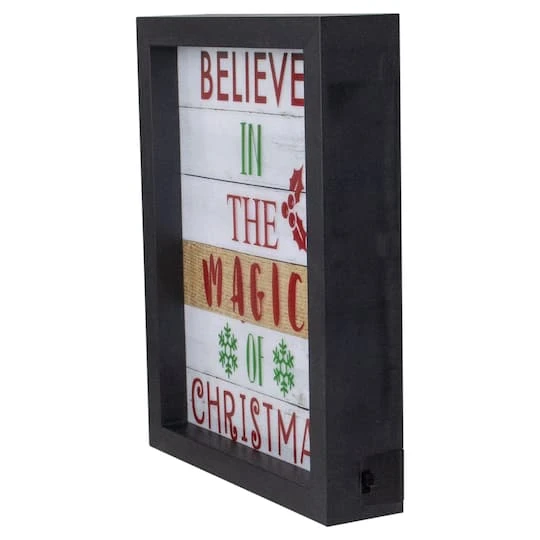 Northlight LED Lighted 'Believe In The Magic Of Christmas' Shadow Box Wall Art 5 Northlight LED Lighted 'Believe In The Magic Of Christmas' Shadow Box Wall Art - Image 5