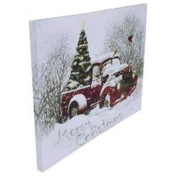 Northlight LED Lighted Truck & Tree Christmas Canvas Wall Art -Northlight Decor Store D361892S 4
