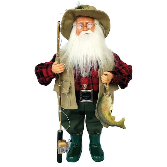 Santa's Workshop 15" Bass Fishing Claus 1 Santa's Workshop 15" Bass Fishing Claus
