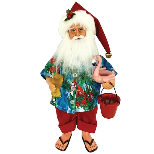 Santa's Workshop 15" Santa With Flamingo Floaty Figure 1 Santa's Workshop 15" Santa With Flamingo Floaty Figure