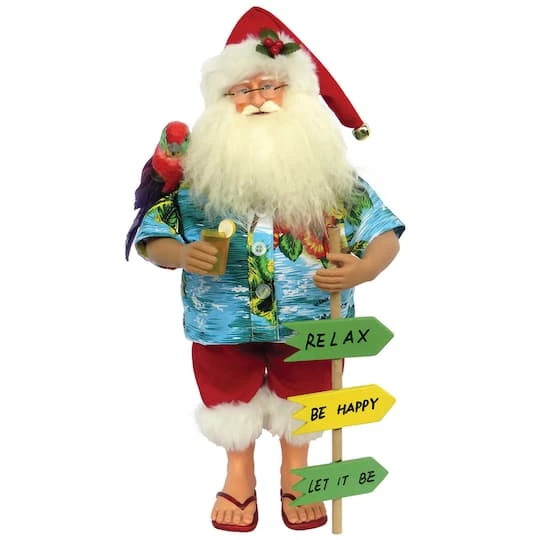 Santa's Workshop 15.5" Beach Santa Claus Figure 2 Santa's Workshop 15.5" Beach Santa Claus Figure - Image 2