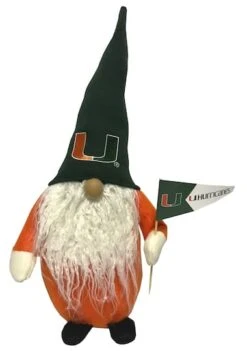 Santa's Workshop 12" College Football Gnome Miami Hurricanes 5 Santa's Workshop 12" College Football Gnome Miami Hurricanes -Northlight Decor Store D362665S 1 1