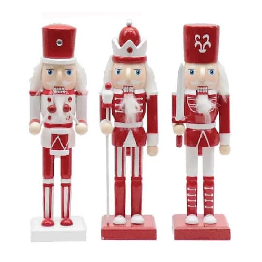 Santa's Workshop 10" Red & White Nutcracker, 3ct. 2 Santa's Workshop 10" Red & White Nutcracker, 3ct. - Image 2