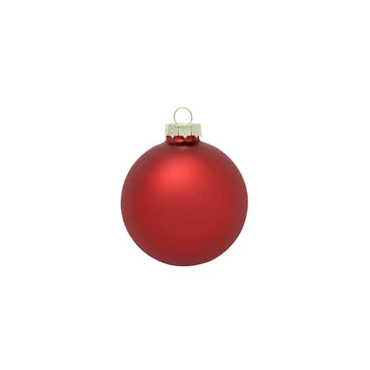 Whitehurst 12ct. 2.75" Matte Glass Ball Ornaments Red Matte 1 Whitehurst 12ct. 2.75" Matte Glass Ball Ornaments Red Matte