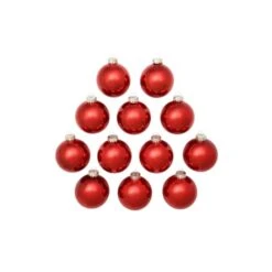Whitehurst 12ct. 2.75" Shiny Glass Ball Ornaments Red Shiny -Northlight Decor Store D384946S 12