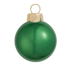 Whitehurst 28ct. 2" Pearl Glass Ball Ornaments Green