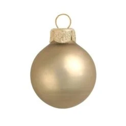 Whitehurst 6ct. 4" Matte Glass Ball Ornaments Gold Matte