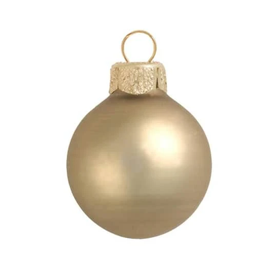 Whitehurst 6ct. 4" Matte Glass Ball Ornaments Gold Matte 1 Whitehurst 6ct. 4" Matte Glass Ball Ornaments Gold Matte