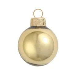 Whitehurst 28ct. 2" Shiny Glass Ball Ornaments Gold