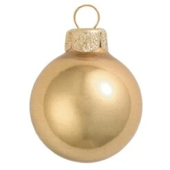 Whitehurst 40ct. 1.5" Gold Metallic Glass Ball Ornaments