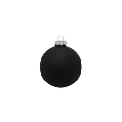 Whitehurst 8ct. 3.25" Matte Glass Ball Ornaments Black Matte