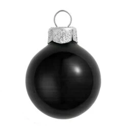Whitehurst 28ct. 2" Shiny Glass Ball Ornaments Black