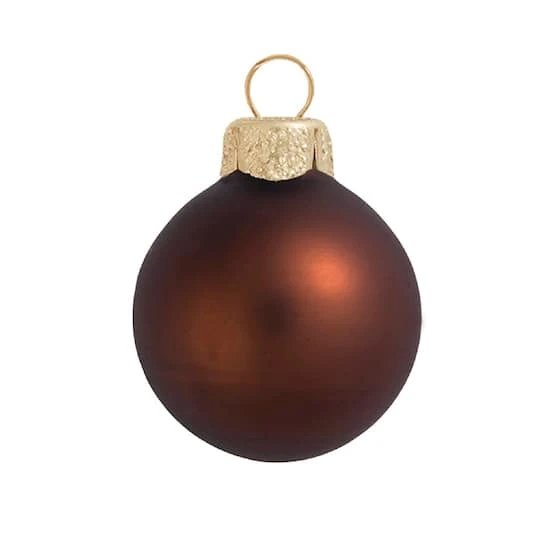 Whitehurst 8ct. 3.25" Matte Glass Ball Ornaments Chocolate Matte 1 Whitehurst 8ct. 3.25" Matte Glass Ball Ornaments Chocolate Matte