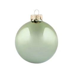 Whitehurst 8ct. 3.25" Shiny Glass Ball Ornaments Lime Shiny