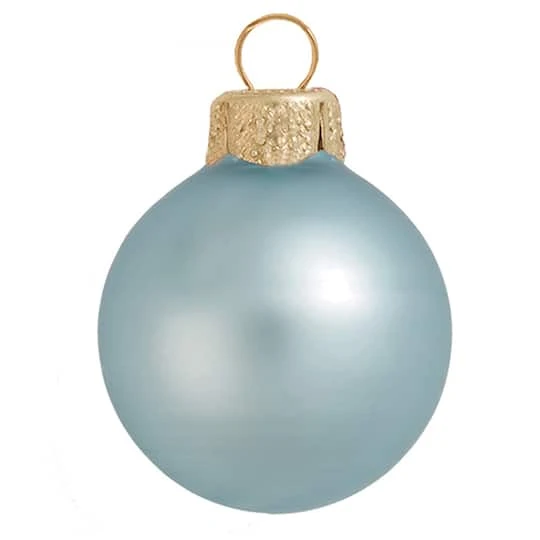 Whitehurst 8ct. 3.25" Matte Glass Ball Ornaments Baby Blue Matte 1 Whitehurst 8ct. 3.25" Matte Glass Ball Ornaments Baby Blue Matte