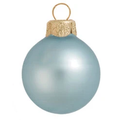 Whitehurst 6ct. 4" Matte Glass Ball Ornaments Baby Blue Matte