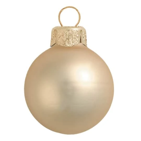 Whitehurst 28ct. 2" Matte Glass Ball Ornaments Champagne 2 Whitehurst 28ct. 2" Matte Glass Ball Ornaments Champagne - Image 2