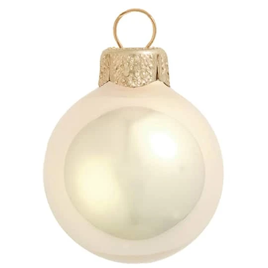 Whitehurst 28ct. 2" Pearl Glass Ball Ornaments Champagne 2 Whitehurst 28ct. 2" Pearl Glass Ball Ornaments Champagne - Image 2