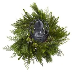 24" Mixed Pine Birdhouse Candelabrum 5 24" Mixed Pine Birdhouse Candelabrum -Northlight Decor Store D387059S 2