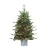 3ft. Pre-LIt Artificial Christmas Tree In Planter, Clear Lights