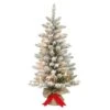 3ft. Pre-Lit Flocked Fraser Fir Artificial Christmas Tree, Clear Lights