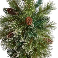 5ft. Pre-Lit LED Holiday Decorated Lamp Post With Faux Greenery In Decorative Container -Northlight Decor Store D478687S 5