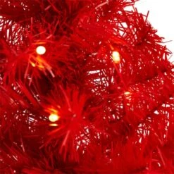 2ft. Pre-Lit Red Artificial Christmas Tree, Warm White LED Lights -Northlight Decor Store D478850S 3