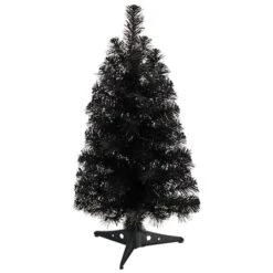 2ft. Pre-Lit Black Artificial Christmas Tree, Warm White LED Lights -Northlight Decor Store D478851S 3