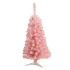 3ft. Pre-Lit Pink Artificial Christmas Tree, Warm White LED Lights 14 3ft. Pre-Lit Pink Artificial Christmas Tree, Warm White LED Lights -Northlight Decor Store D478853S 3