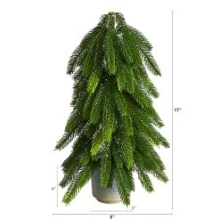 17" Unlit Artificial Pine Tree In Decorative Planter 7 17" Unlit Artificial Pine Tree In Decorative Planter -Northlight Decor Store D478919S 2