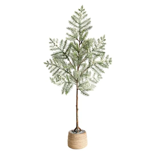 3ft. Unlit Frosted Pine Artificial Christmas Tree In Decorative Planter 1 3ft. Unlit Frosted Pine Artificial Christmas Tree In Decorative Planter