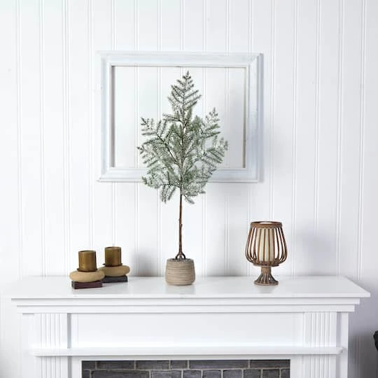 3ft. Unlit Frosted Pine Artificial Christmas Tree In Decorative Planter 4 3ft. Unlit Frosted Pine Artificial Christmas Tree In Decorative Planter - Image 4