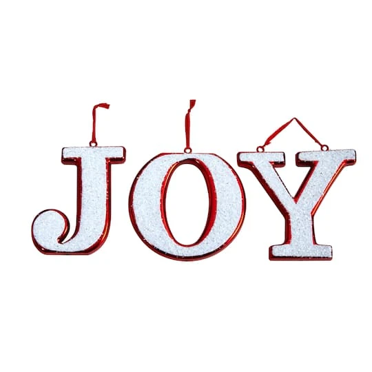 8.5" Joy Holiday Deluxe Shatterproof Ornament Set 1 8.5" Joy Holiday Deluxe Shatterproof Ornament Set