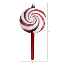 4ct. 7" Shatterproof Christmas Candy Cane Deluxe Ornaments -Northlight Decor Store D479031S 2