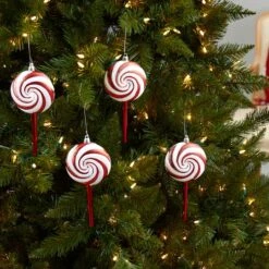 4ct. 7" Shatterproof Christmas Candy Cane Deluxe Ornaments -Northlight Decor Store D479031S 6